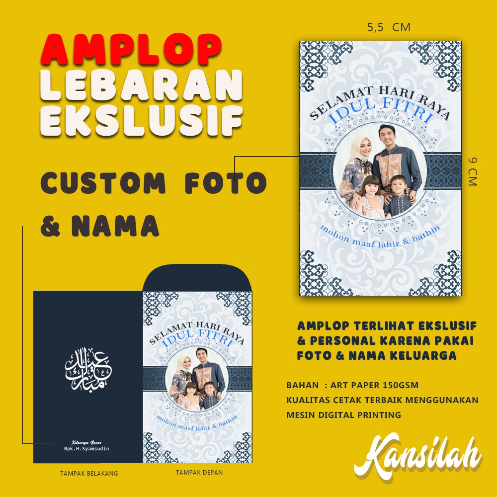 

Amplop Lebaran Bisa Custom Foto & Nama Keluarga