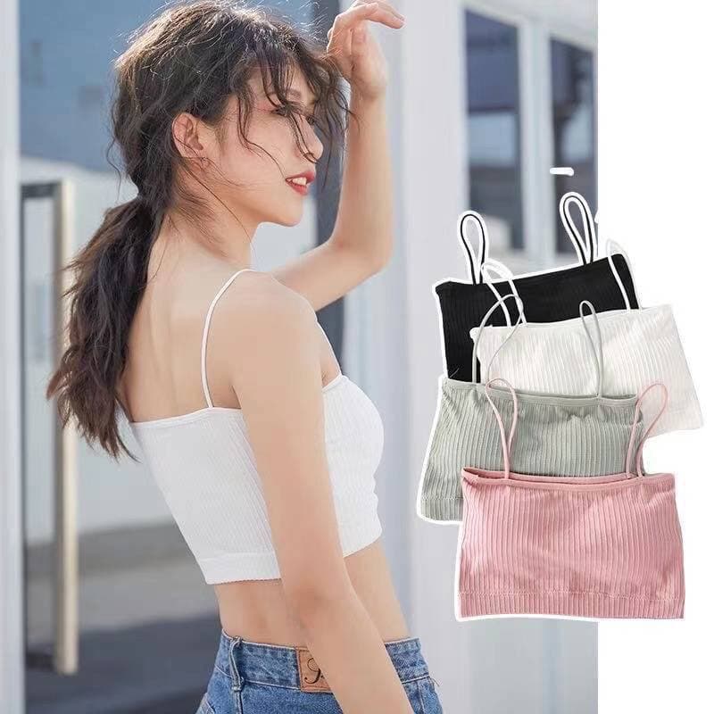 YAGOO - Bra Sport Elastic Bandeau Tank Tops B100 Bra Wanita Olahraga Tanpa Kawat BH Remaja Import # BISA COD Bra40