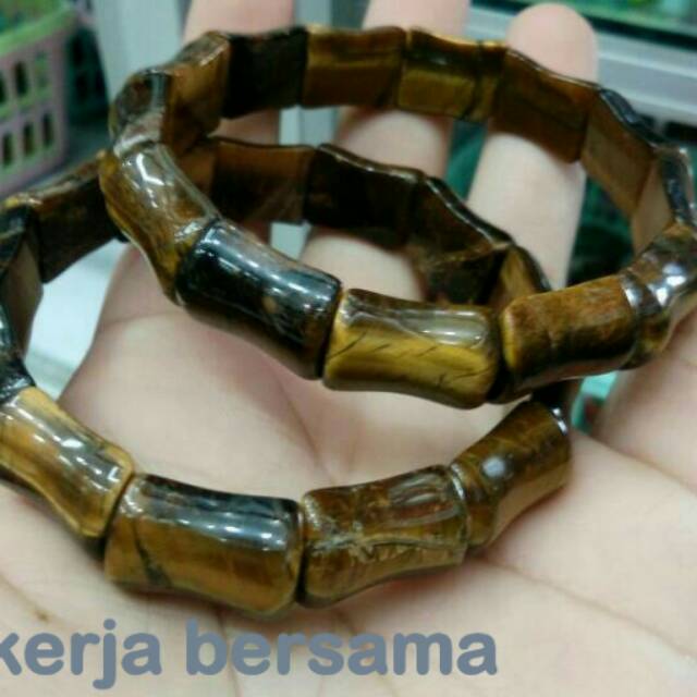 Gelang batu biduri sepah motif tulang