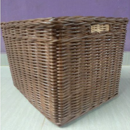 Keranjang rotan persegi kotak murah penyimpanan besar laci 35x30x30 cm