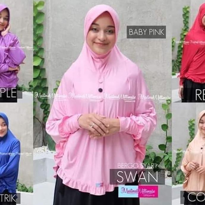 Promo Bergo Lengan Syari - Bergo Tangan - Jilbab Syari Swan - Jilbab Jumbo Terlaris