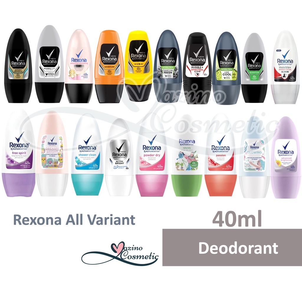 Rexona Deodorant Roll On | Dreamy Bright | Free Spirit | Glowing | Ice Cool | Sport Defense | Adventure | Invisible | Brightening | Passion | Fresh