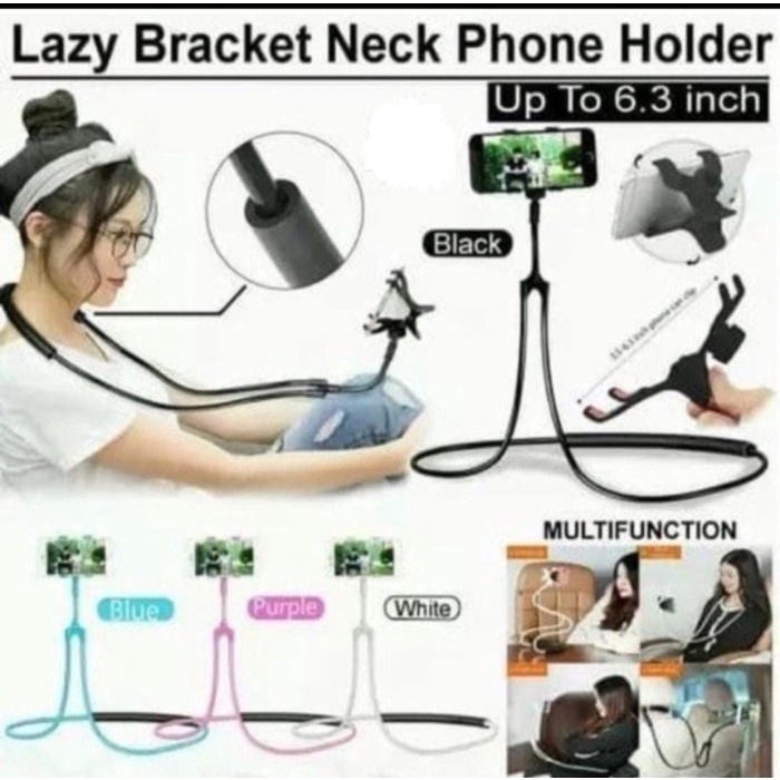 Lazyneck jepit leher holder phone model holder jepit