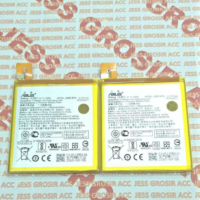 Baterai ASUS Zenfone 3 Laser 5.5&quot; - ZC551KL - Z01BDB - Z01BDC - Z01BDA KD-103497 Battery Original C11P1606