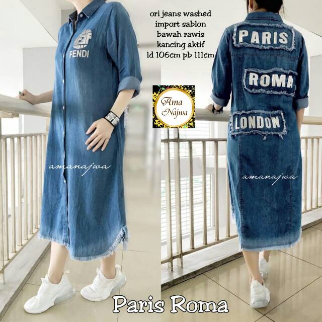 Paris Roma Long Tunik jeans rawis