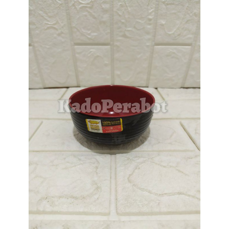 mangkok ulir datar W-04A5 - mangkok warna - mangkok melamin kuah bakmi