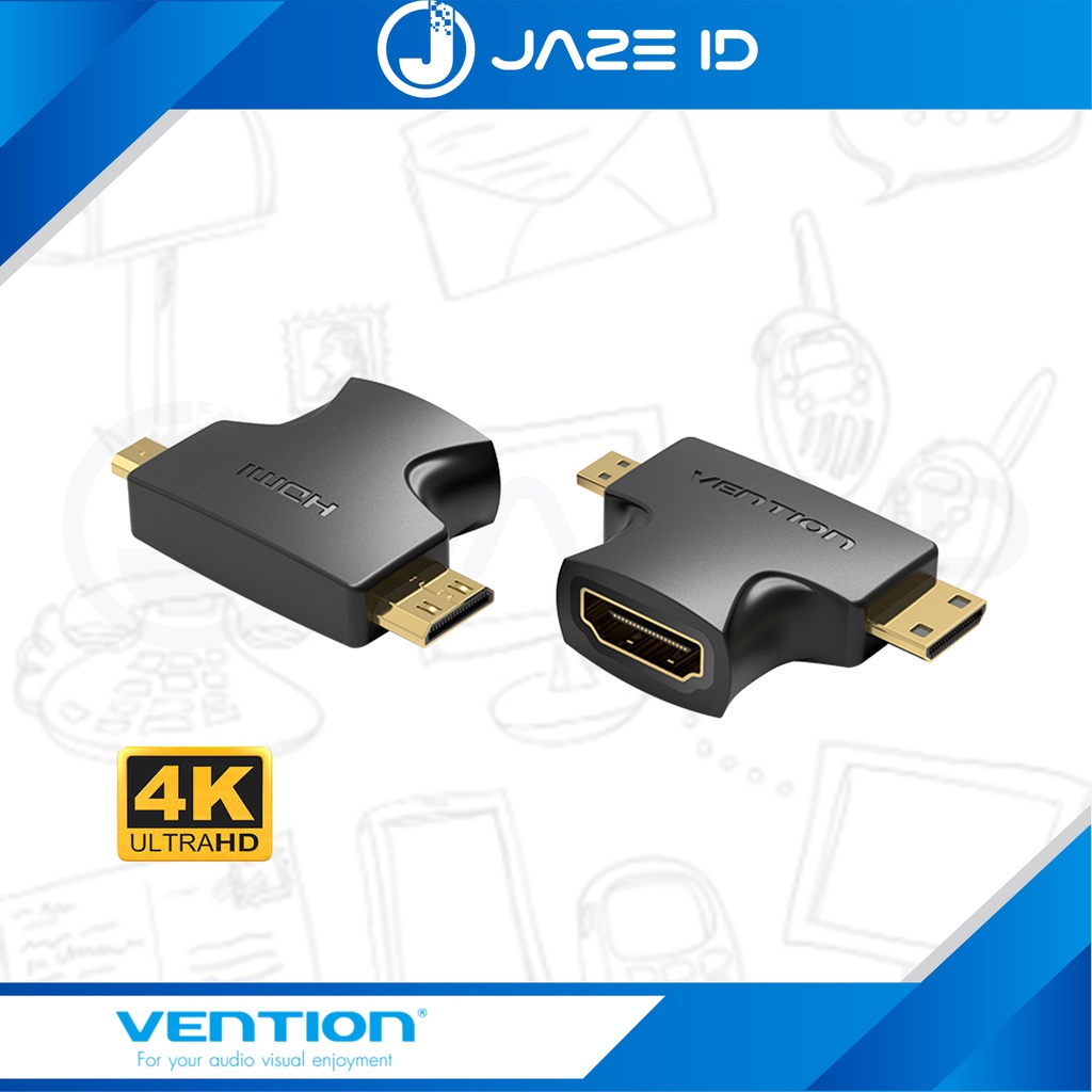 Vention Adapter HDMI to Mini HDMI Type C Micro HDMI Type D 4K