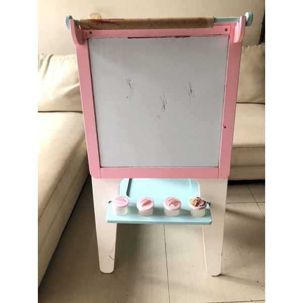 

PRELOVED ELC Double Sided Easel. White board. Black board. Painting Board