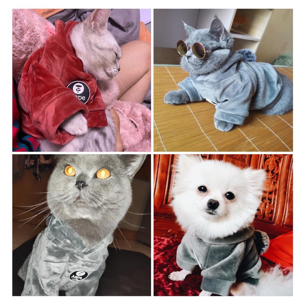 Yufei Sweater Hoodie Super Lembut Untuk Anjing / Kucing