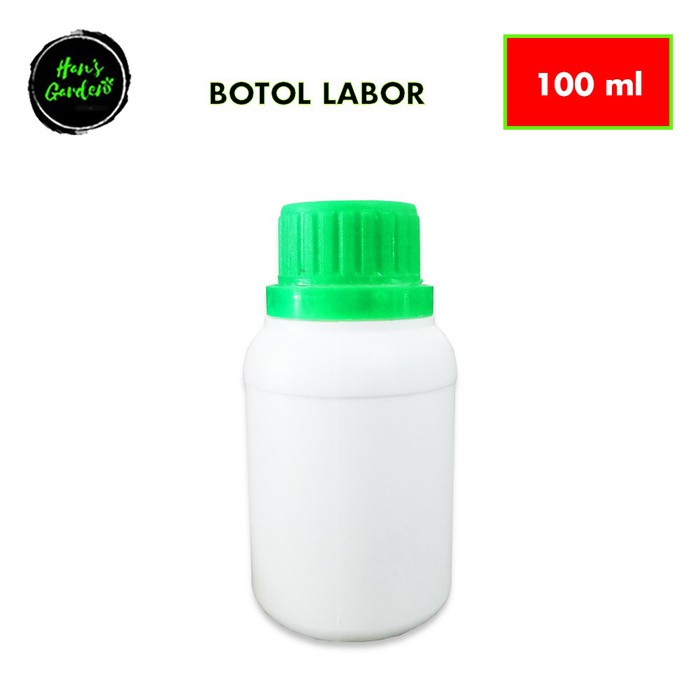 Botol labor kemasan repacking HDPE 100 ml solid