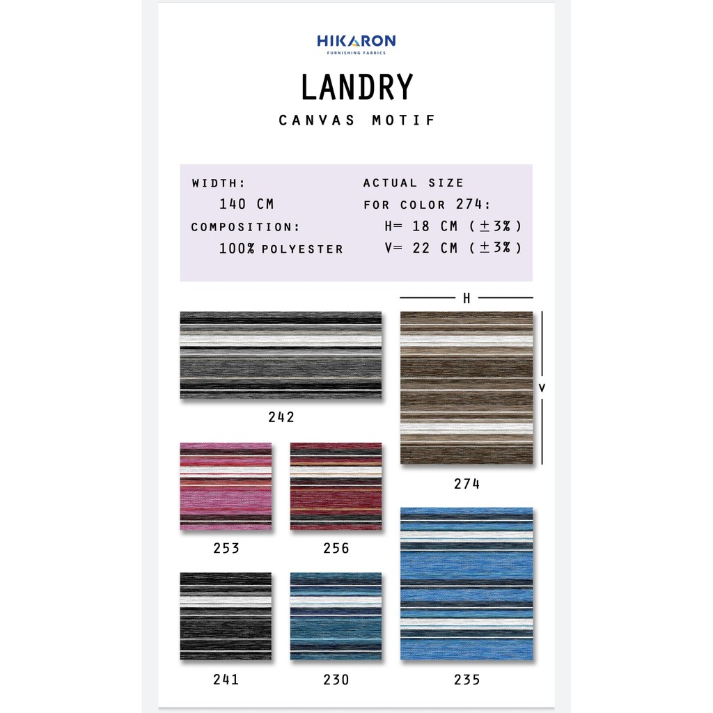 KAIN CORAK - LANDRY - MOTIF SALUR - INTERIOR SOFA MEBEL FURNITURE