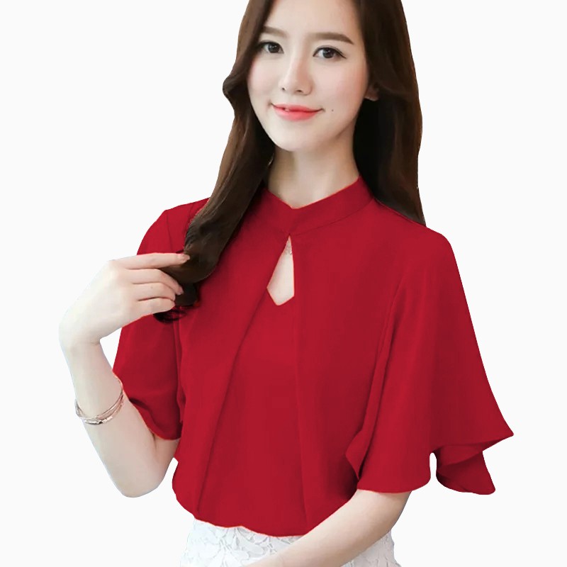 Blus Lengan pendek gaya korea model terbaru - XSHOP New Yuki