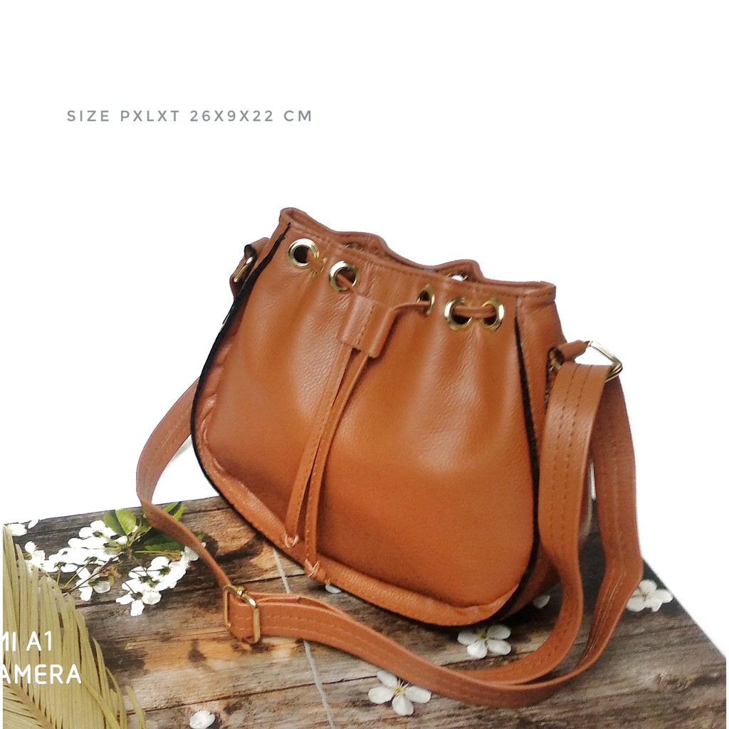 Tas Kulit Tas Selempang Wanita Tas Serut Size S Jumbo