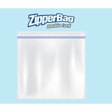 BAGUS - Double Lock Zipper Bag 27 x 28 cm