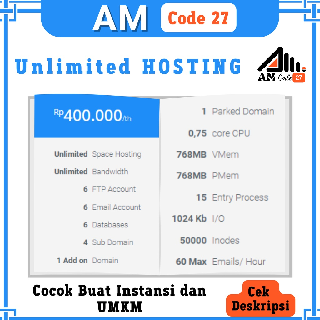 PROMO Unlimited Hosting untuk Website / Hosting Murah / Premium hosting murah dan handal yang cocok 