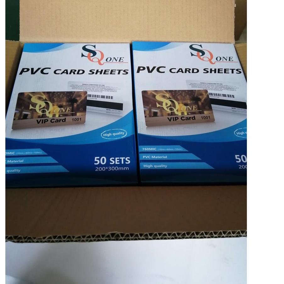 

Baru - PVC CARD Bahan ID-CARD A4 Isi 5 lembar SQ ONE PVC CARD 시