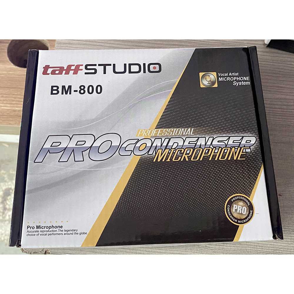 TaffSTUDIO Microphone Condenser BM800 Mic Mikrofon dengan Shockproof Mount Mikrofon Kondenser