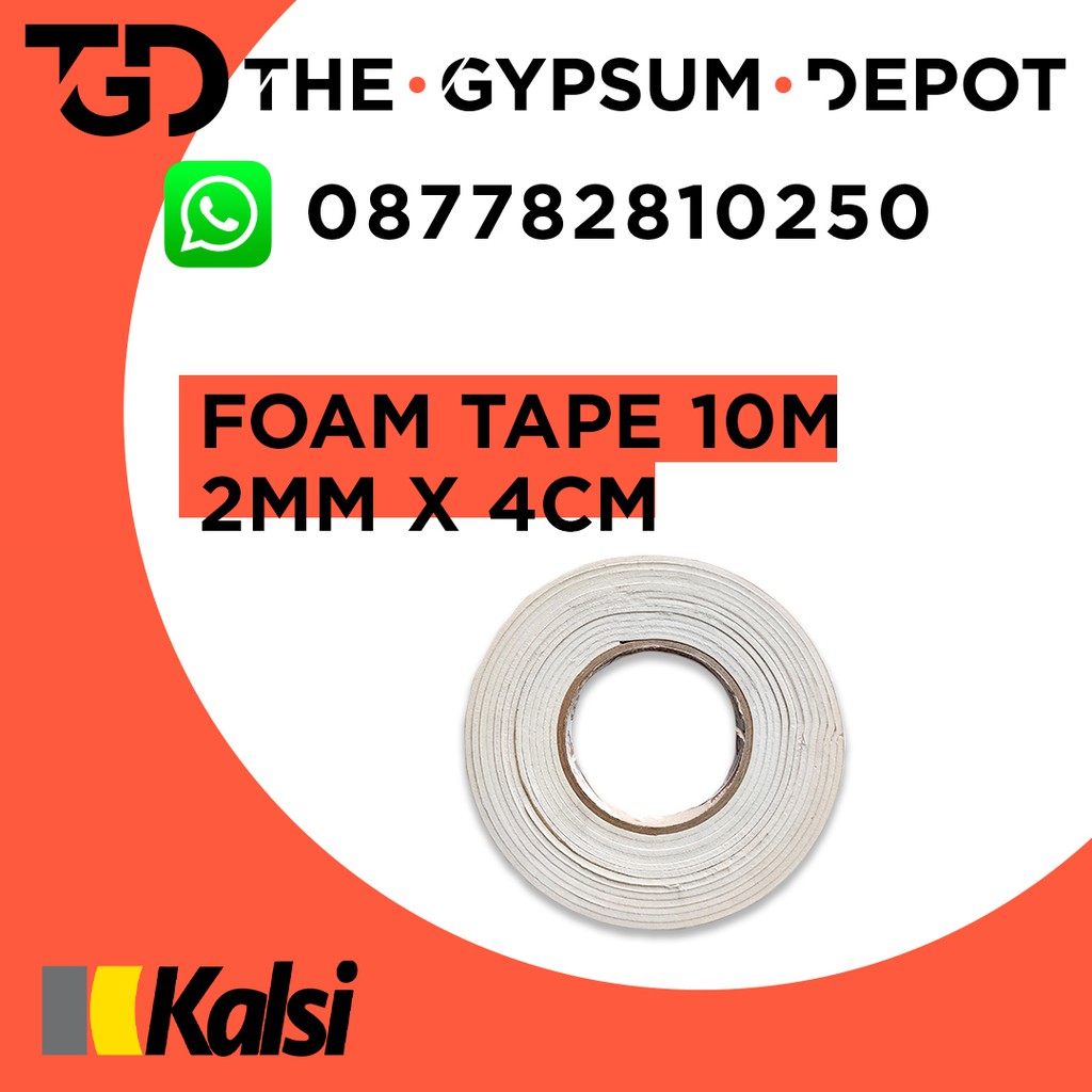Kalsi Foam Tape 2mm x 4cm x 10m / Peredam Kalsifloor / Kalsi Floor