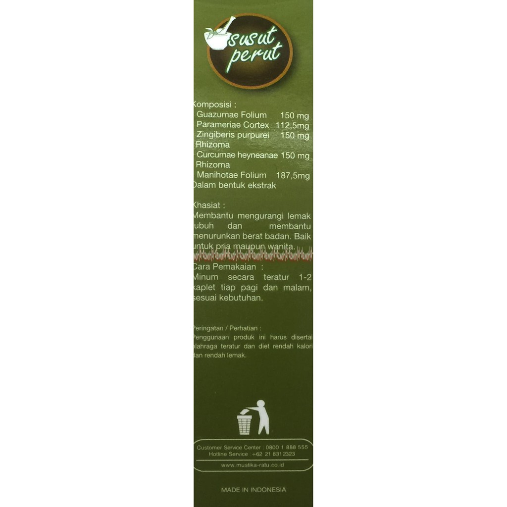 shampoo Mustika Ratu Susut Perut Pil Langsing menurunkan Berat Badan