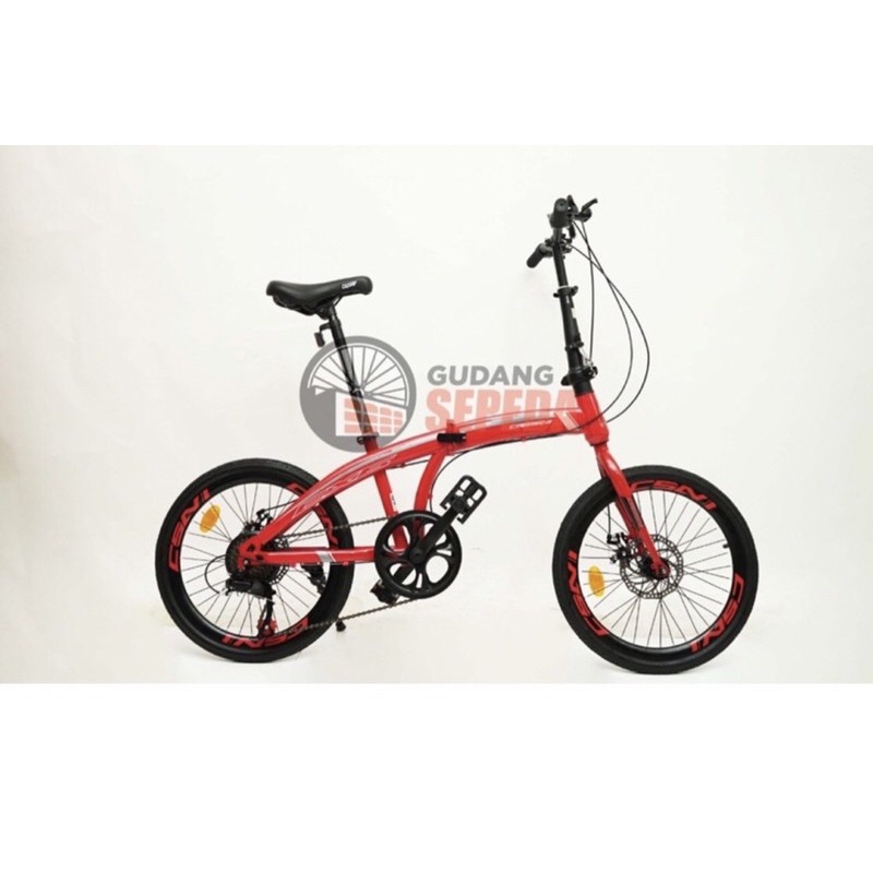 Sepeda lipat Khusus Jne kargo trex cassini 20 inch 7 speed bisa kredit dan COD-3