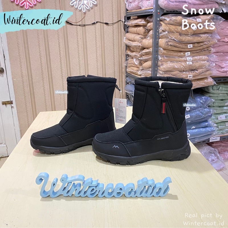 Snow boots men sepatu winter pria musim dingin waterproof import hangat anti slip gunung boot cowok