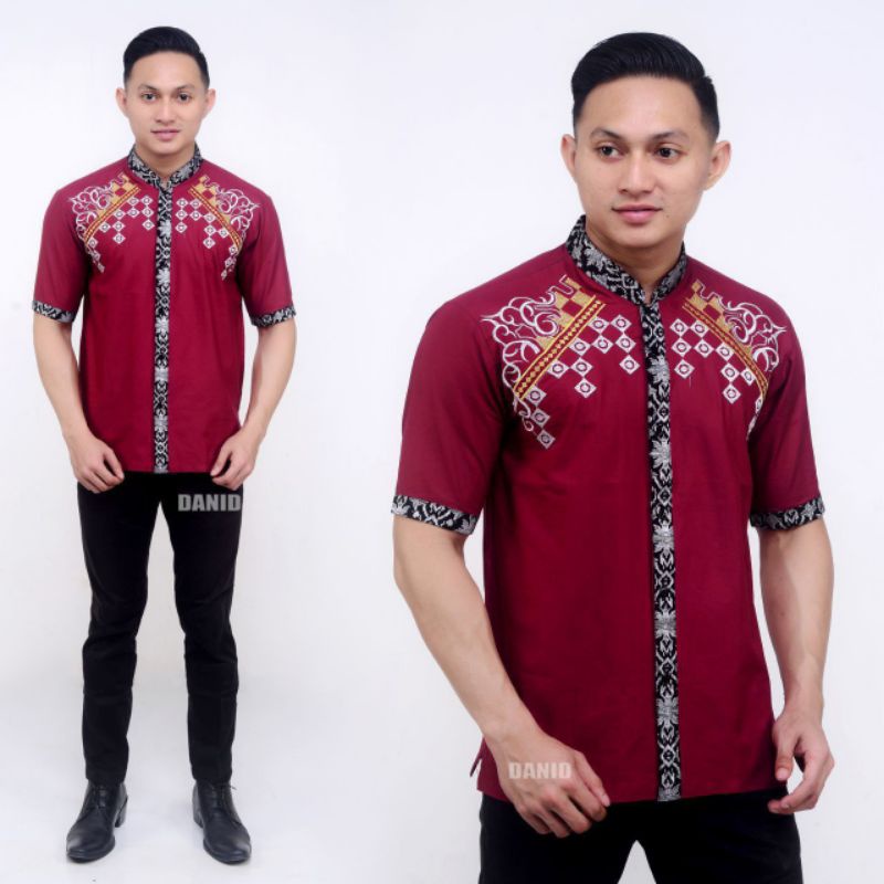 baju koko batik pria lengan pendek model terbaru