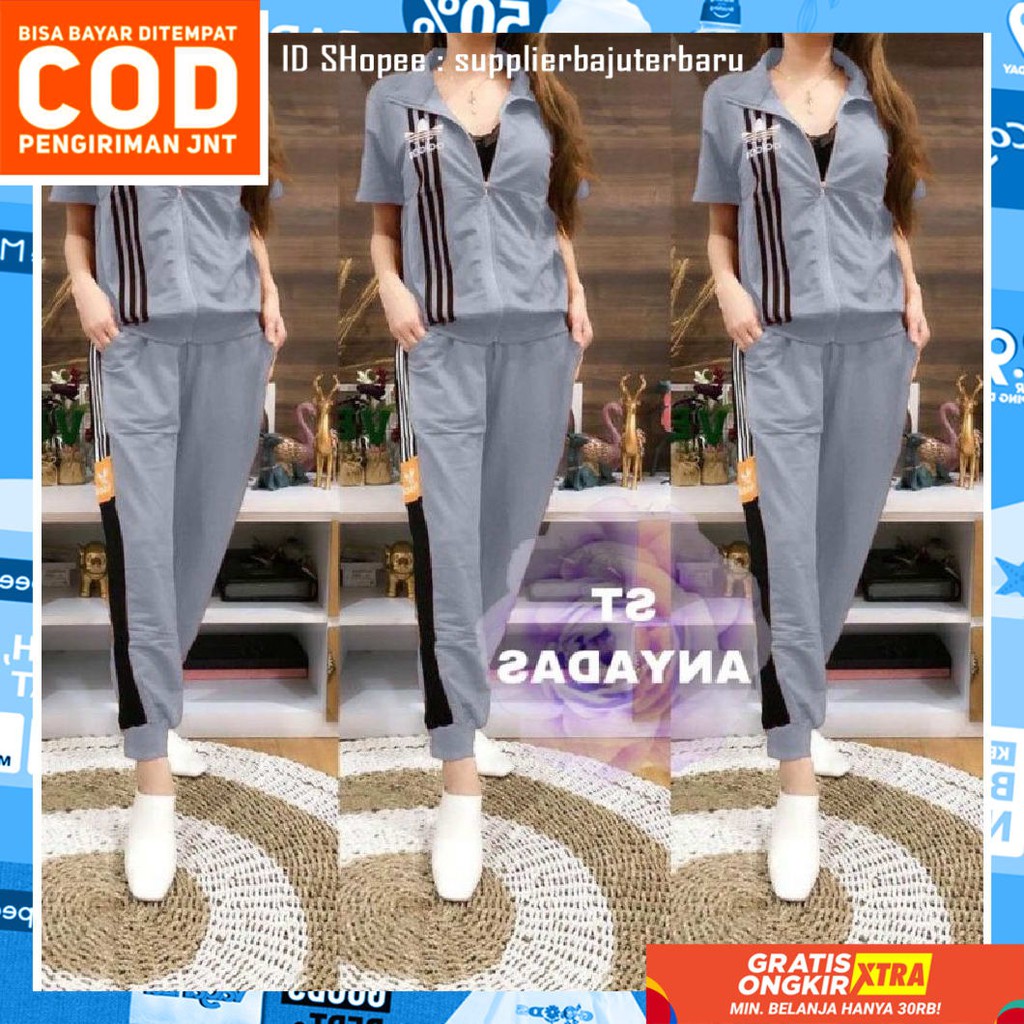 SETELAN WANITA SETELAN OLAHRAGA SETELAN TRAINING WANITA JOGGER CROP TOP IMPORT MURAH BEST SELLER NEW