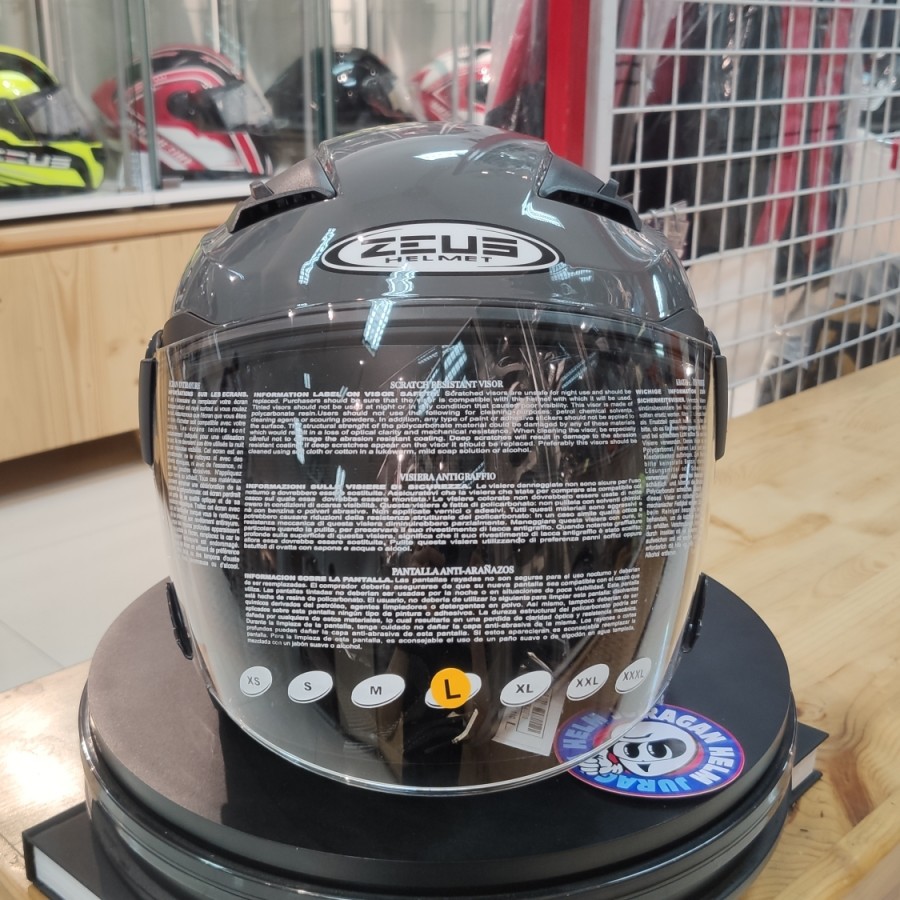 Zeus ZS611 GREY 11C Double Visor Z611 611-7