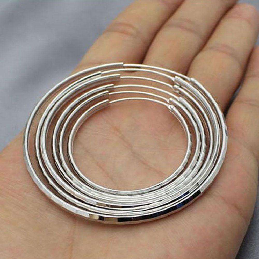 R-flower Hoop Earrings New Fashion Piercing Perhiasan Pesta Anting Loop Halus