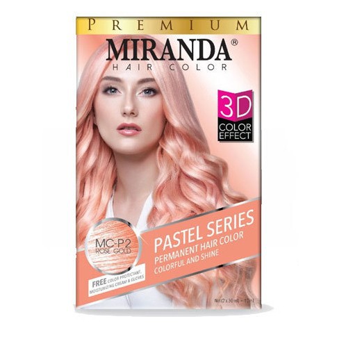 MIRANDA PASTEL SERIES hair color pewarna cat rambut natural taro rose - MC-SB bleaching