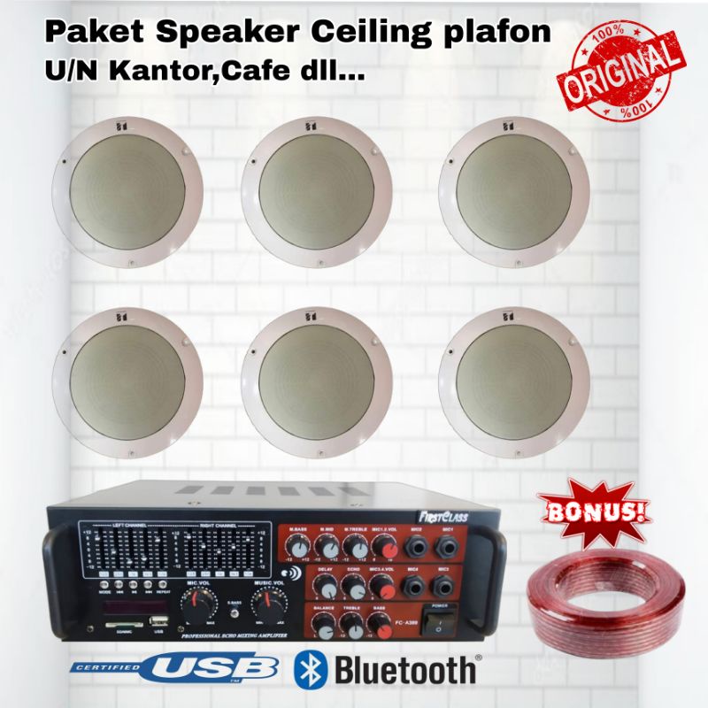 Paket Speaker Ceiling Toa isi 6unit speaker ceiling plafon