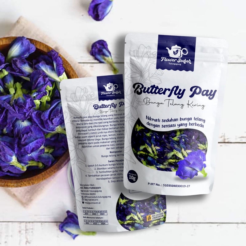 

BUTTERFLY PAY TEA (Teh Bunga Telang Kering) FLOWER SEDUH TULUNGAGUNG 10gram