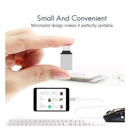 Konektor Sambungan OTG USB Type C Tipe C Dongle Konverter Connector to Normal USB Port Dongel Otege Bisa Untuk Semua Merek Converter Fast Data Transfer USB 3 Aksesoris HP Tablet Printer Merk Xiaomi Samsung Redmi Realme Oppo Vivo Huawei Lenovo COD HP33