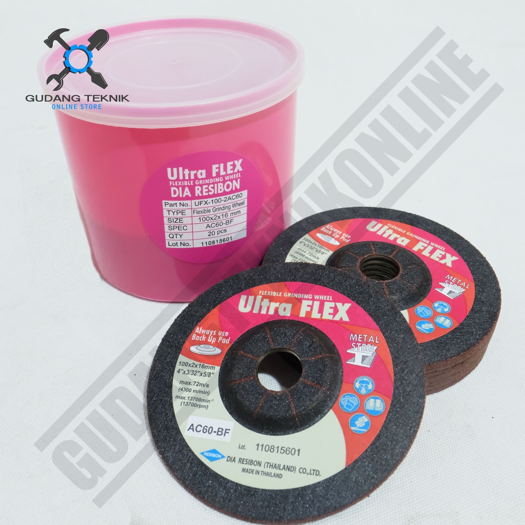 Ultra Flex Batu Asah Mata Gerinda Potong Poles AC60 - WA60 Flexible Grinding Wheel Batu Mata Gurinda