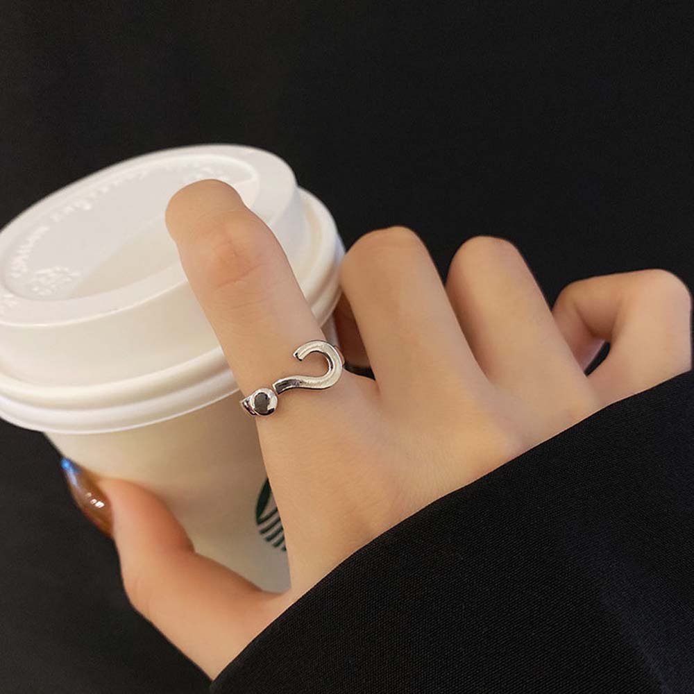 Mxbeauty Cincin Model Terbuka Adjustable Bahan Metal Warna Silver Gaya Korea Untuk Wanita