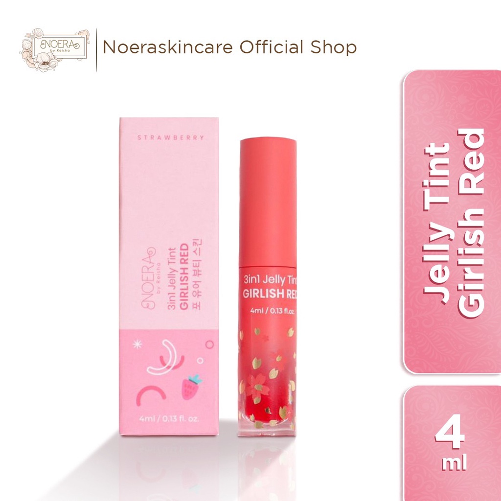 Noera 3 in 1 Jelly Tint Girlish Red BPOM LIptint