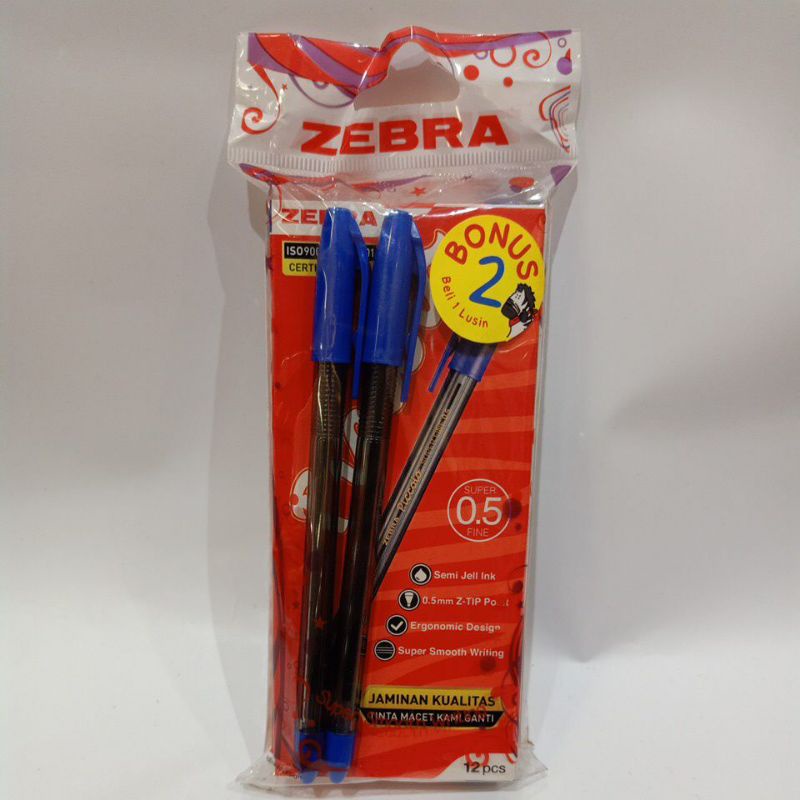 

GRAMEDIA BSD CITY - ZEBRA Piccolo Semi Gel 0.5 Blue Set 12