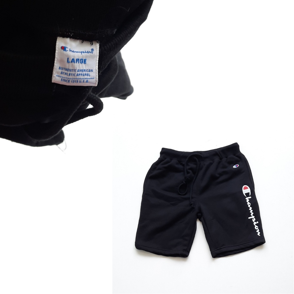 Champion Short Pants Script BORDIR LOGO / Celana Pendek Champion Original Pria Wanita