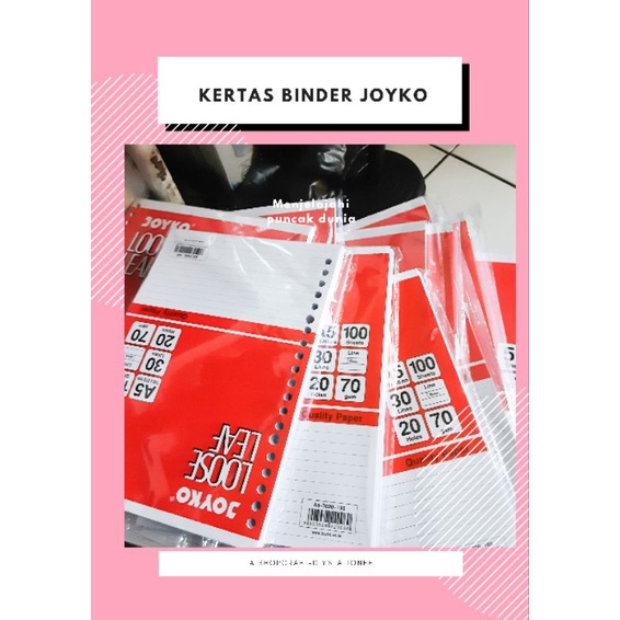 

Isi kertas File Joyko A5 B5 bergaris isi binder 50 100 lembar refill loose leaf