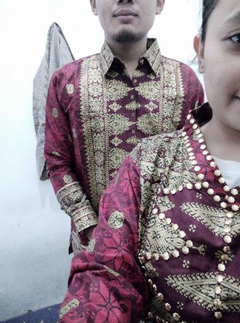 KEMEJA SARIMBIT BATIK JUPRI MOTIF SONGKET PALEMBANG REAL KEMEJA SARIMBIT BATIK JUPRI MOTIF SONGKET PALEMBANG REAL