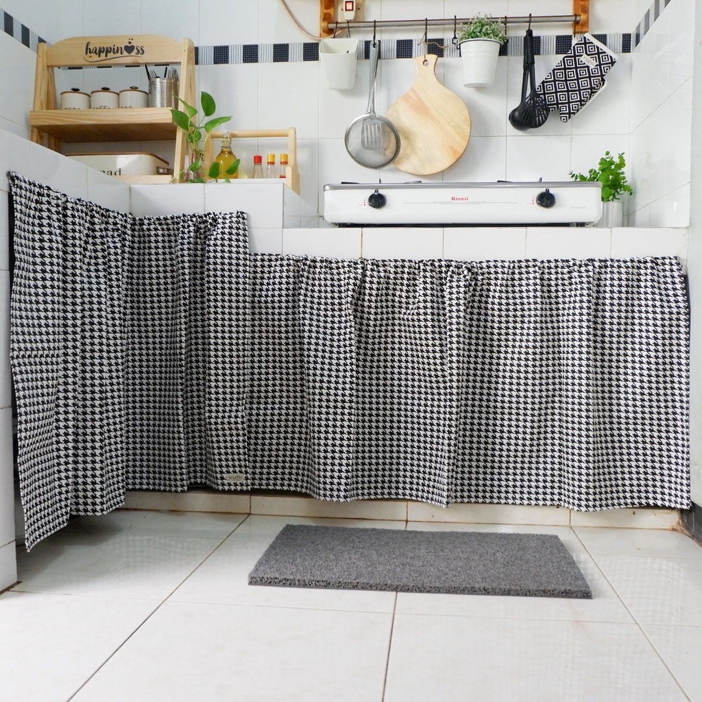 Gorden Kolong Dapur Custom (korden kolong dapur/penutup kolong dapur/penutup jendela/gorden)