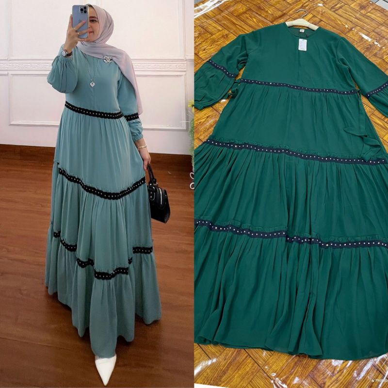 Kagura dress renda swarovsky