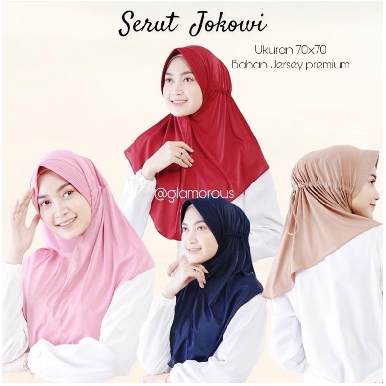 JILBAB SERUT JOKOWI MODEL INSTAN BAHAN JERSEY PREMIUM