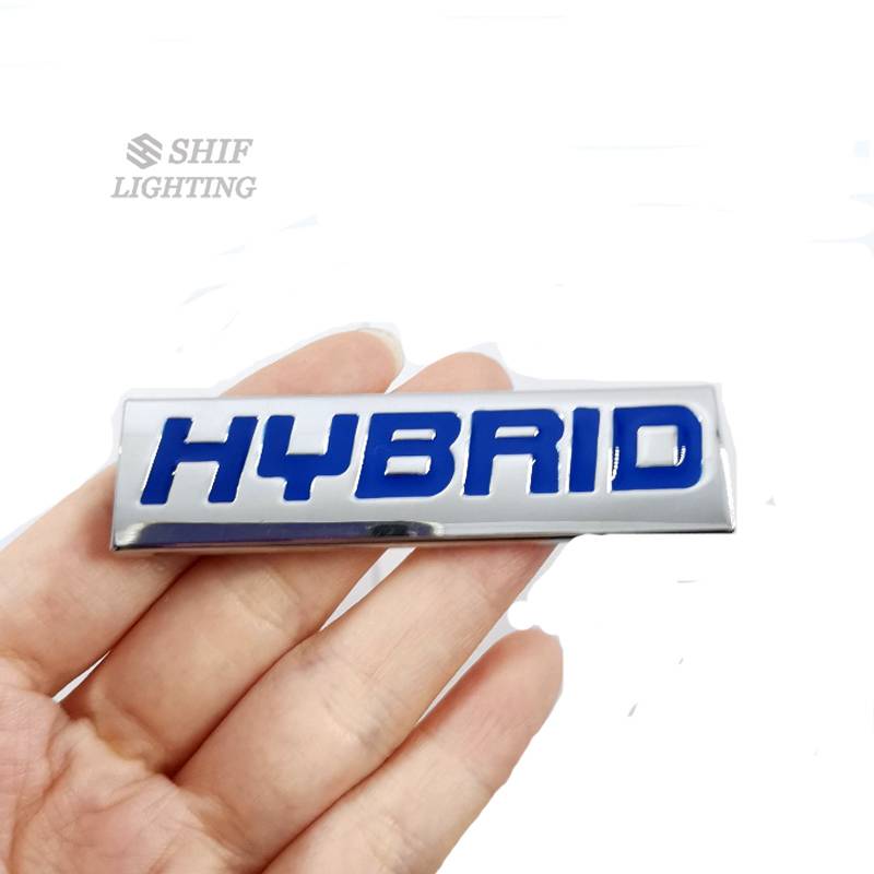 1pc Stiker Emblem / Badge Tulisan HYBRID Bahan Metal Untuk Dekorasi Mobil Universal