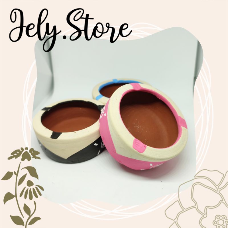 Mangkok mangkuk Wadah Tempat Makan Hamster gerabah cuwo anti tumpah