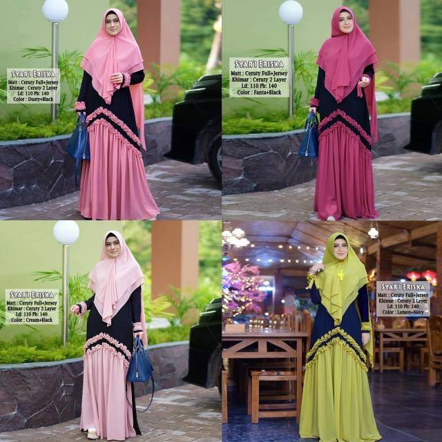 KIYORA/SYARI ERISKA/GAMIS KEKINIAN/GAMIS MODERN/HARGA TERMURAH/KUALITAS REALPIC/GAAMIS SOSIALITA,