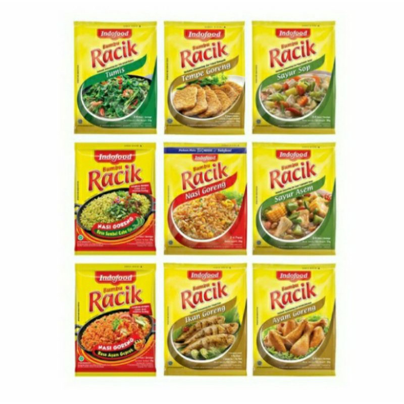 

BUMBU RACIK INDOFOOD SACHET 26 - 36 GRAM