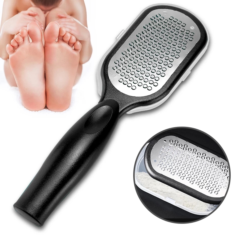 Parutan Scrubber Penghilang Kalus Kaki Portabel Bahan Stainless Steel Untuk Pedicure