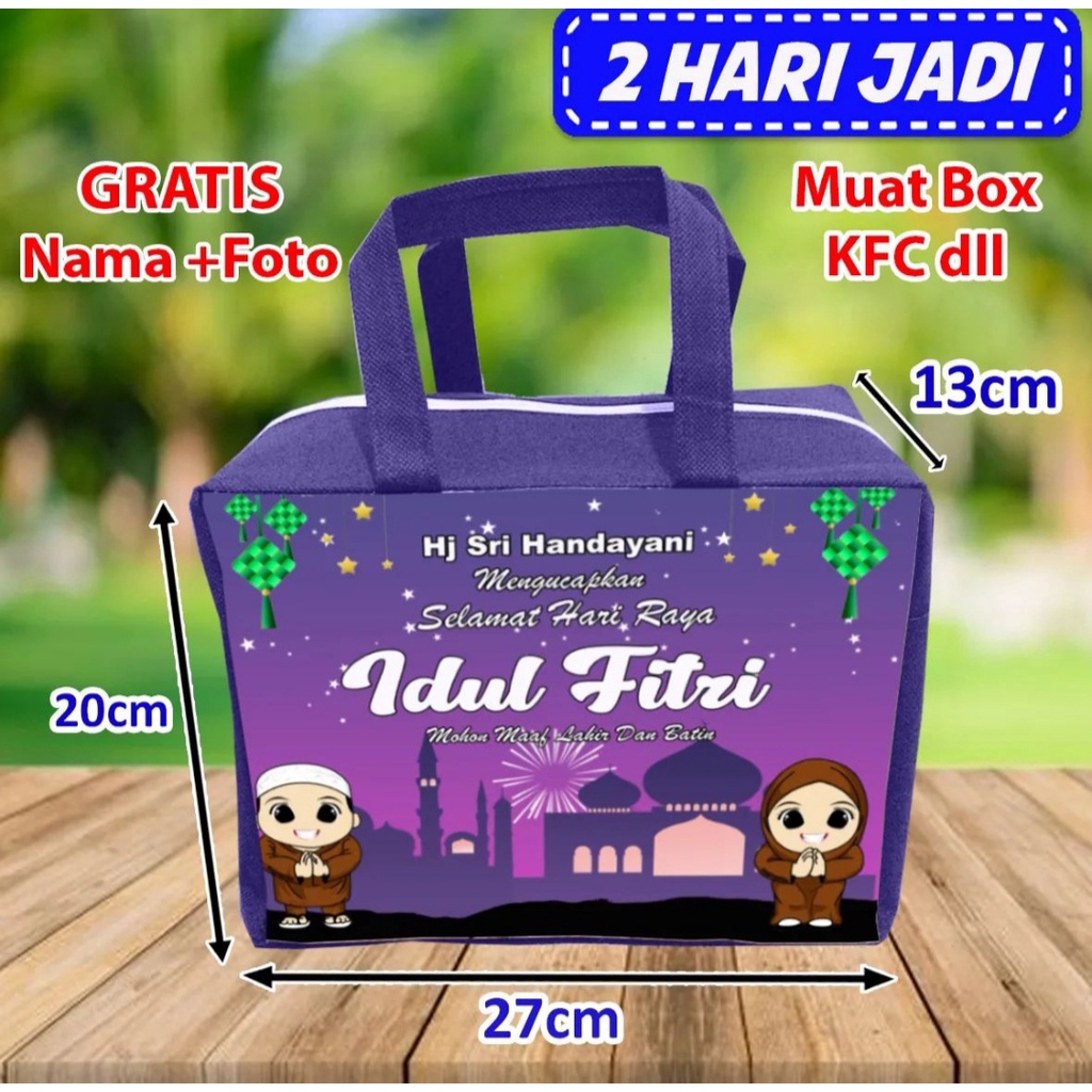 

Tas Ultah Custom goodiebag Double Jinjing Bahan Tebal / poliester