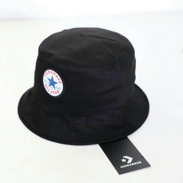 Topi Bucket Converse Hitam / Topi Converse Promo Murah / Topi Bucket / Topi Kupluk